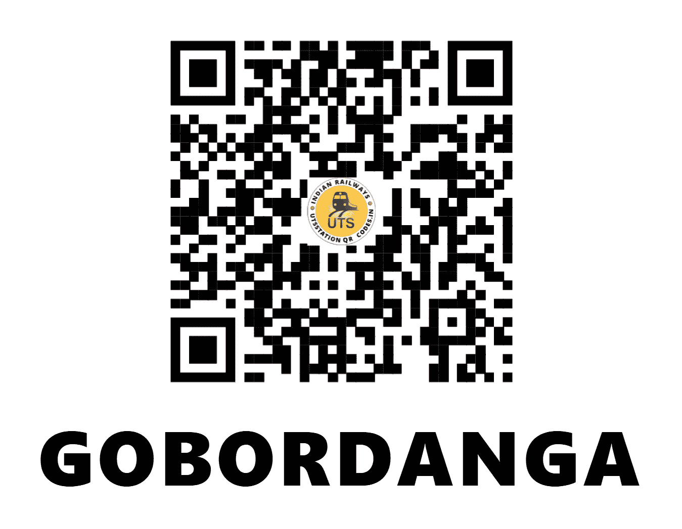 UTS QR Code for GOBORDANGA - GBG - ER (WEST BENGAL)